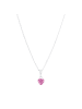 Amor Kette mit Anhänger Silber 925, rhodiniert in Pink