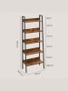 VASAGLE Bücherregal Barnet in Braun-Schwarz - (B)60 x (H)170 x (T)30 cm