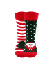 ewers 2er-Set Socken 2er Pack Xmas Weihnachtsmann/Tanne in rot-hochlandgrün