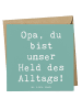 Mr. & Mrs. Panda Einladungskarte Spruch Opa Held mit Spruch in Meeresbrise