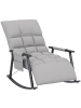 HOMCOM Schaukelstuhl-60L x 134B x 70H cm-Grau