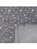 Beliani Kuscheldecke ALAZEYA in Grau/Gold - (W) 150 x (H) 1 x (L) 200 cm