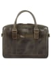 Buckle & Seam Everett Aktentasche Leder 38 cm Laptopfach olive