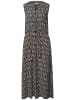 Street One Midi-Kleid mit grafischem Muster und Zipperdetail in Clay Sand