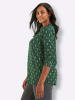 sheego Jacquard-Shirt in moos-eucalyptus-gemustert