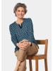 GOLDNER Weiche Jerseybluse mit wundervollem Druck in blau / gemustert