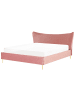 Beliani 2-tlg Doppelbett CHALEIX in Rosa/Gold