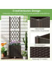 COSTWAY Blumenkasten mit Rankgitter 140cm in Braun