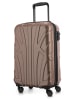 suitline Handgepäckkoffer 55x35x20 cm Carry-On 55cm Hartschale 34 L in Gold