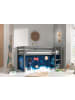 58 aufm Kessel KINDERBETT Karolina 210x114x106 Massivholz Grau Textilset Rakete