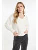 DreiMaster Damen Strickpullover in Wollweiss