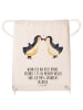 Mr. & Mrs. Panda Sportbeutel Pinguine Kuss mit Spruch in Creme