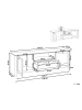Beliani TV-Schrank PIMBA in Weiß/Braun - (W) 160 x (H) 50 x (L) 40 cm