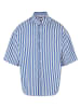 Urban Classics Urban Classics Herren Striped Short Sleeve Summer Shirt in white/blue