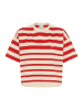 SAINT TROPEZ T-shirt PhileneSZ Oversize fit in Valiant Poppy Irregular Stripe