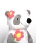 Mr. & Mrs. Panda Kuscheltier Panda mit Blume mit Spruch in Grau Pastell