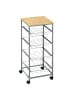 HOMCOM Küchenwagen in Silber 365L x 365B x 89H cm