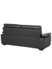 Beliani 3-Sitzer Sofa VOGAR in Schwarz - (W) 195 x (H) 90 x (L) 74 cm