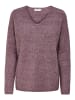 ONLY Warmer Strickpullover Stretch V-Ausschnitt Sweater ONLCAMILLA in Braun