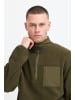 BLEND Fleecejacke BHBROOKS Sweatshirt halfzipp in Grün