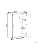 Beliani Büroschränke ZEHNA in Braun/Schwarz - (W) 80 x (H) 117 x (L) 40 cm