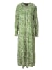 Aniston CASUAL Maxikleid in wollweiß-smaragdgrün