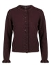 Zero  Strick-Cardigan mit Rüschen in Dark Brown Melange