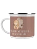 Mr. & Mrs. Panda Camping Emaille Tasse Henna-Abend Farbenliebe m... in Braun Pastell