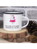 Mr. & Mrs. Panda XL Emaille Tasse Einhorn Ballerina mit Spruch in Weiß