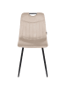 Beliani 4er-Set Esszimmerstuhl ARGYLE in Beige/Schwarz