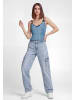 myMo Women Top in blue black
