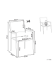 Beliani 4er-Set Gartenstuhl GROSSETO in Grau/Silber/Braun