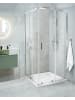 Beliani Duschkabine TELA in Transparent/Silber - (W) 90 x (H) 185 x (L) 90 cm