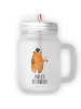 Mr. & Mrs. Panda Glas Mit Henkel Bär Prüfung mit Spruch in Transparent