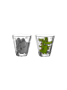 LEONARDO 2er Set Kinderbecher Bambini in 215 ml in Elefant & Krokodil