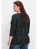 sheego T-Shirt in schwarz-gemustert