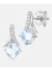 Diamant L'éternel Ohrstecker aus 375 Weißgold mit Diamant mit Topas