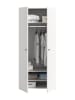 ebuy24 Kleiderschrank Darwin Weiß 80 x 51 cm