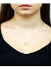 Diamant L'éternel Halskette mit Anhänger aus 375 Gelbgold mit Diamant Herz-Design