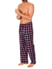 NORMANN Flanell Schlafanzug Pyjama Hose Karo - 76573 in rot