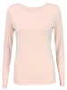 Alkato Alkato Damen Langarm Shirt mit O-Ausschnitt in rosa Modell 4