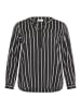 KAFFE curve Langarm-Bluse KCsida Regular fit in Black Oyster / Chalk Stripe