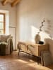 KADIMA DESIGN Lowboard 100x45x40 cm TV-Kommode mit Eiche-Dekor & Rattan, Design