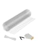 relaxdays Maschendrahtzaun in Silber - (B)5 x (H)0,4 m