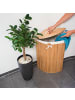 relaxdays Eckwäschekorb Natur - (B)49,5 x (H)65 x (T)37 cm