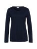 Hanro Schlafanzug Shirt Langarm Sleep & Lounge in Deep Navy