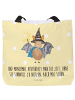 Mr. & Mrs. Panda Shopper Fledermaus Zauberer mit Spruch in Gelb Pastell