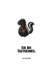 Mr. & Mrs. Panda Trinkflasche Stinktier Blume mit Spruch in Weiß