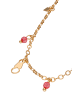faina Women Ankle Bracelet With Charms in Rose Gold Pink