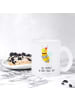 Mr. & Mrs. Panda Teetasse Biene Blume mit Spruch in Transparent